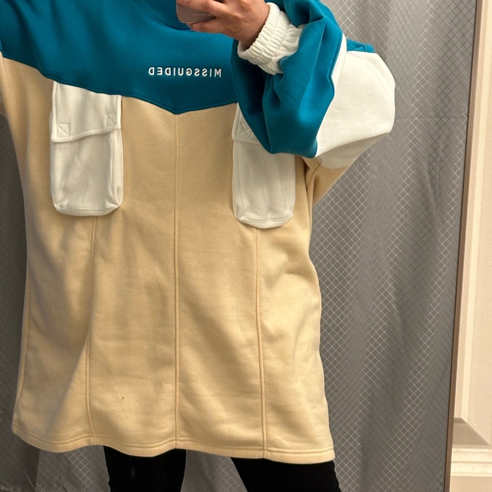 Missguided PLUS color block sweater dress
